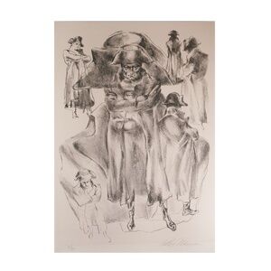 Vintage signed limited edition LeRoy Neiman Napoleon lithograph